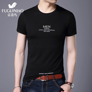 富貴鳥（FGN） 短袖 男士T恤 1838FG7103黑色 