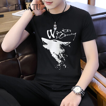 普卡圖（PUKATU） 短袖 男士T恤 黑 