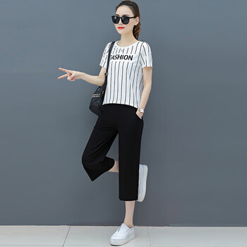 簡(jiǎn)詩(shī)·朵 條紋 短袖 T恤 女 圓領(lǐng)