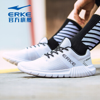 鴻星爾克（ERKE）跑步鞋正白-3065 