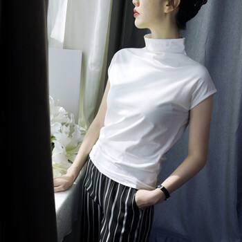打底格子高領(lǐng)女棉