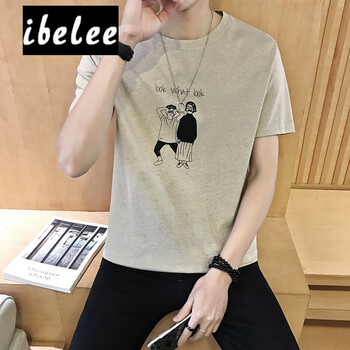 ibelee 短袖 男士T恤 728杏色 