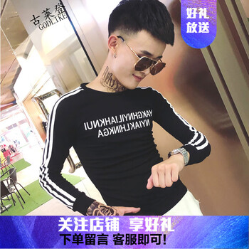 古萊登（GODLIKE） 長袖 男士T恤 YAK長袖黑色 S，XL，L，XXL，M