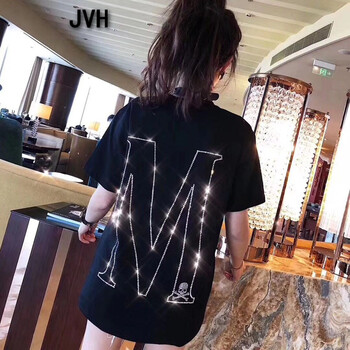 JVH 鉆飾 短袖 T恤 女 圓領(lǐng)
