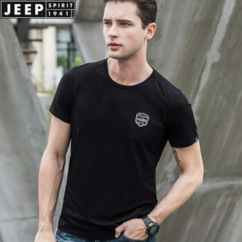 Jeep 短袖 男士T恤 短袖黑色 
