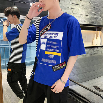 喬治巷（GeorgeAlley） 短袖 男士T恤 藍(lán)色 