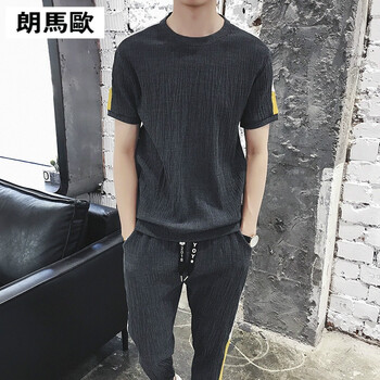 朗馬歐（LANGMAOU） 短袖 男士T恤 灰色 