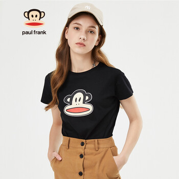PAUL FRANK 撞色 短袖 T恤 女 圓領