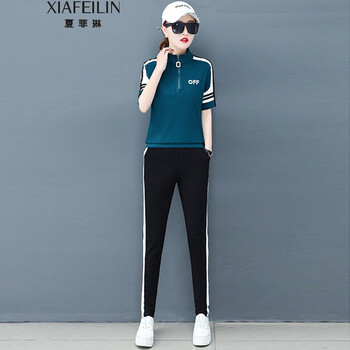 夏菲琳（XIAFEILIN） 口袋，拉鏈，印花，立體裁剪 短袖 T恤 女 圓領(lǐng)