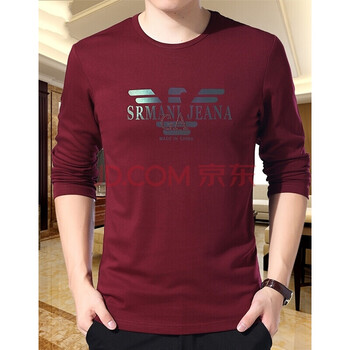 其他品牌 長(zhǎng)袖 男士T恤 阿曼尼同款2219紅色 XL，L，XXXL，XXL，M