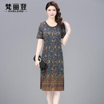 印花連衣裙，打造清涼小仙女