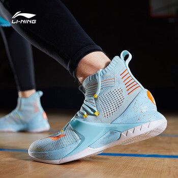 李寧（LI-NING）籃球鞋光芒藍(lán)/冰橙色/標(biāo)準(zhǔn)白 