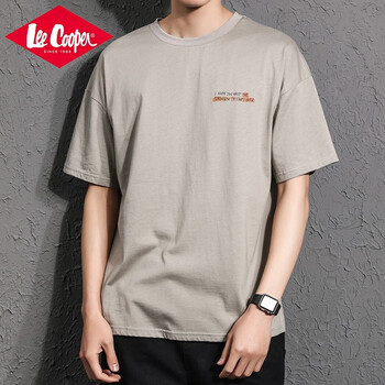 Lee Cooper 短袖 男士T恤 淺灰色 