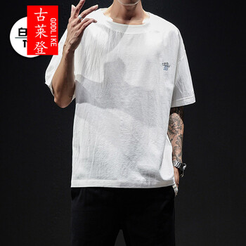 古萊登（GODLIKE） 短袖 男士T恤 T126白色 