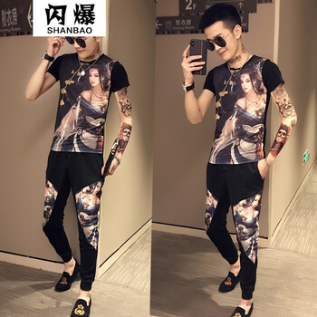 閃爆（SHANBAO） 短袖 男士T恤 TZ408 