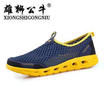 雄獅公牛（XIONGSHIGONGNIU）男士深藍(lán)黃-男款 