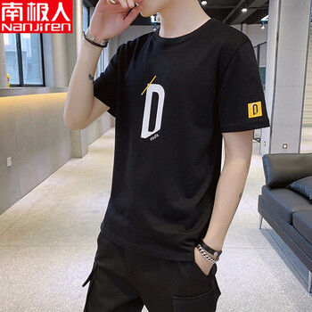 南極人（Nanjiren） 短袖 男士T恤 207-黑色 