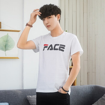 往哪去 短袖 男士T恤 T962FACE-白色 