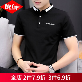 Lee Cooper 短袖 男士T恤 219黑色 