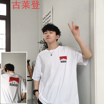 古萊登（GODLIKE） 五分袖 男士T恤 白色 T3003五分 