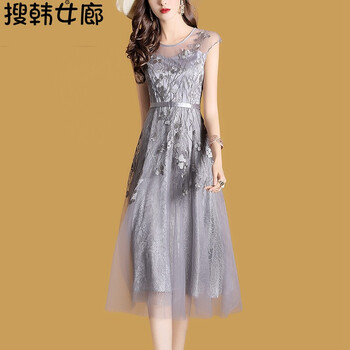 搜韓女廊  紗網(wǎng) 連衣裙