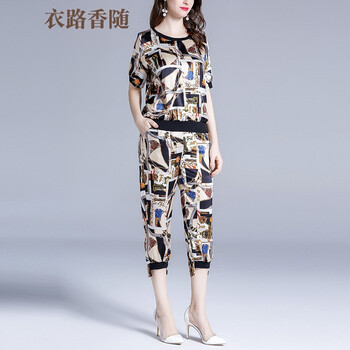 衣路香隨 自然腰 直筒褲 女 七分褲 休閑褲