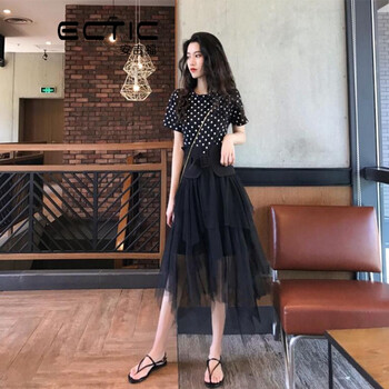 ECTIC 純色 波點 連衣裙