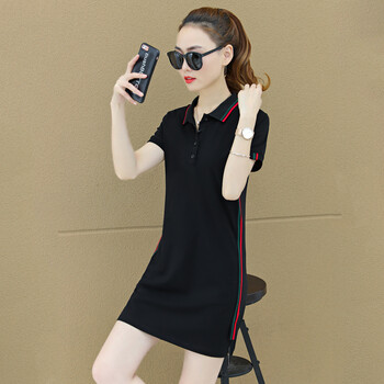 POLO衫中長款T恤女