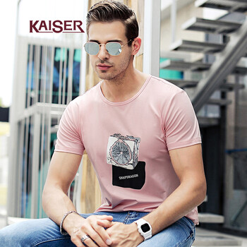 凱撒（KAISER） 短袖 男士T恤 502皮粉 