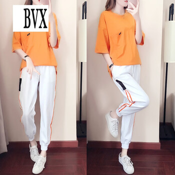 BVX 高腰  女 九分褲 休閑褲
