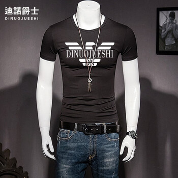 迪諾爵士（DINUOJAZZ） 短袖 男士T恤 款式一黑色 
