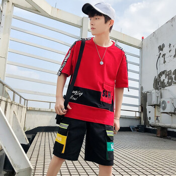 潮至（CHAOZHI） 短袖 男士T恤 BT140紅黑 