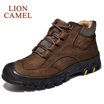 獅王駱駝（LIONCAMEL）男士棕色單鞋 38