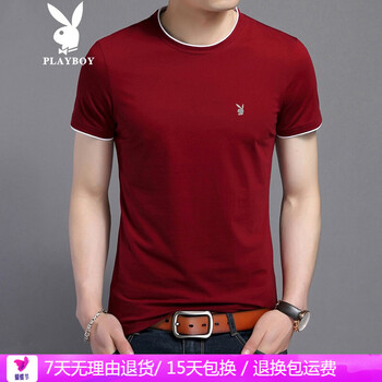PLAYBOY ESTABLISHED 1953 短袖 男士T恤 1808紅色 