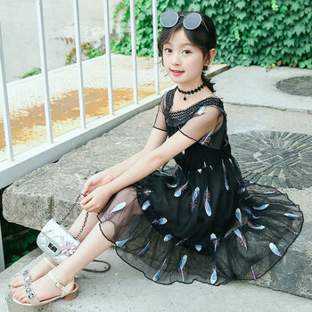 女童黑色連身裙