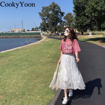 CookyYoon 字母 亮片 連衣裙
