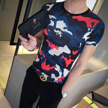 瑾丹（JOMDARM） 短袖 男士T恤 迷彩圖 