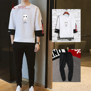 酷梵?。↘UFANXI） 七分袖 男士T恤 LMTZ211 大白 白色(一套) 