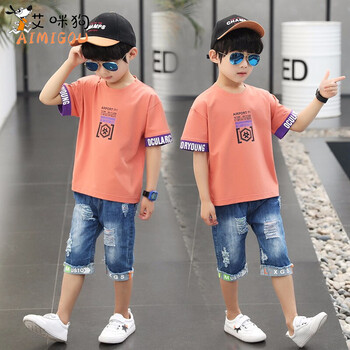 小男孩牛仔套裝