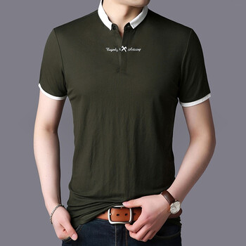 步澤謙士 短袖 男士T恤 軍綠色 