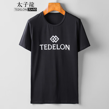 太子龍（TEDELON） 短袖 男士T恤 2201黑色 