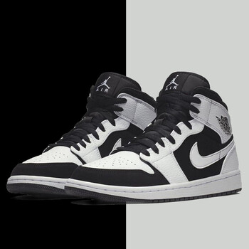 耐克（NIKE）籃球鞋554724/554725-113 黑白熊貓 38