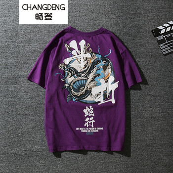 暢登（CHANGDENG） 短袖 男士T恤 紫色 
