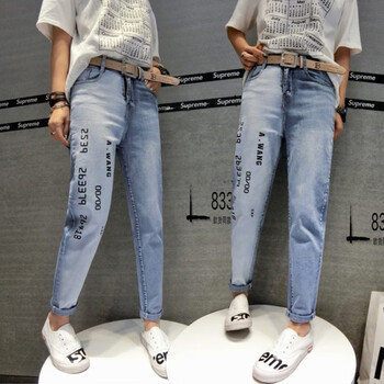 個(gè)性印花牛仔褲，穿出你的少女心