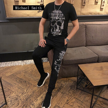 邁克史密斯（Michael Smith） 短袖 男士T恤 字母骷髏頭套裝 