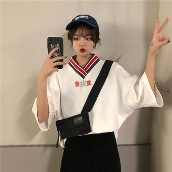 卓唯一特 印花 短袖 T恤 女 V領(lǐng)