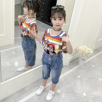 牛仔女裝半袖套裝