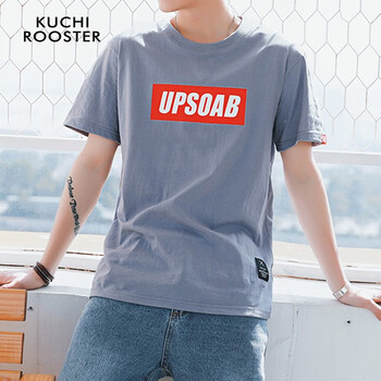 KUCHI ROOSTER 短袖 男士T恤 8007藍灰 