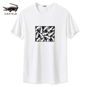 卡帝樂(lè)鱷魚(yú)（CARTELO） 短袖 男士T恤 白色1001 