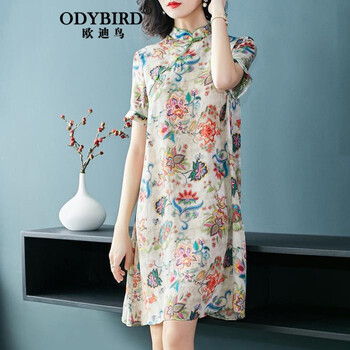 歐迪鳥（ODYBIRD）  3D，抽褶，拼接，印花，立體裝飾 連衣裙